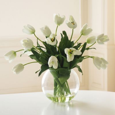 Tulip Floral Arrangement In Glass Bowl - Frontgate