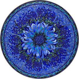 KNF Bella Bloom Mosaics Round Bistro Dining Tables