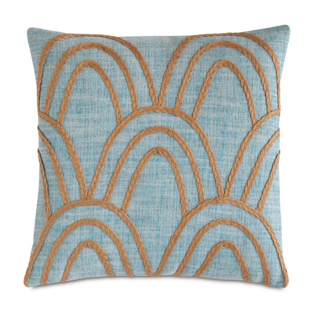 Badu Rope Applique Decorative Lumbar Pillow