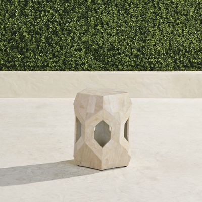 table side pentagon frontgate tables end quick outdoor