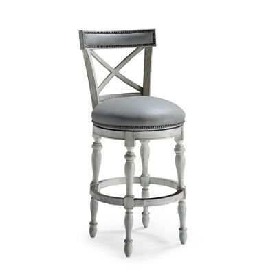 Griffith XBack Swivel Bar Height Bar Stool (30"H Seat) Frontgate