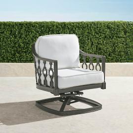 Avery Swivel Lounge Chair with Cushions in Slate