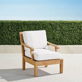 Small Cassara Lounge Chair with Cushions in Natural