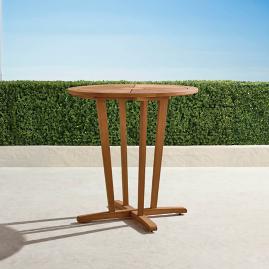Classic 40" Round Teak Bar Table in Natural