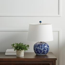 Blue Ming Ball Table Lamp