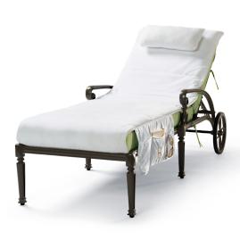 Cushioned Velour Chaise Cover