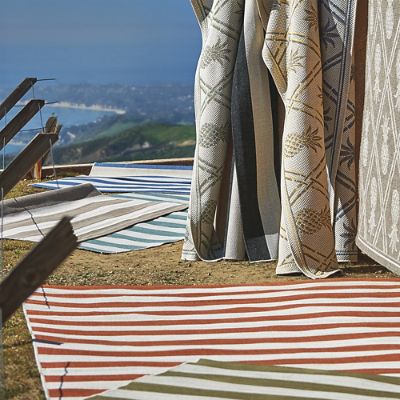 resort stripe outdoor rug