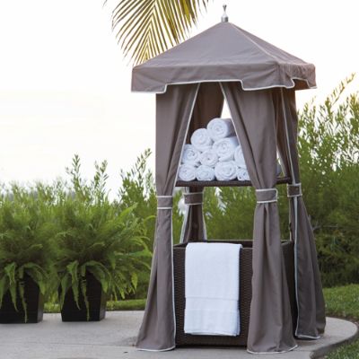 Woven Wicker Towel Valet Frontgate