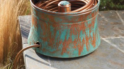 Frontgate Hose Pot Cover in Stone Frontgate