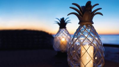 Pineapple Hurricane Lantern Frontgate