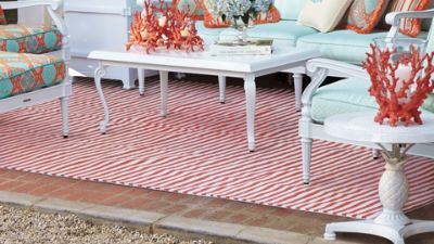 Rosston Stripe Outdoor Area Rug Frontgate