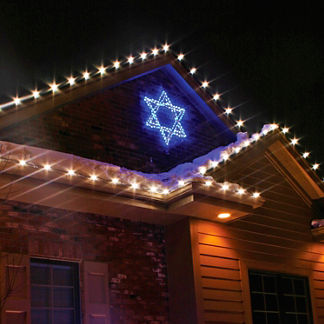 Lighted Star of David 3' Display