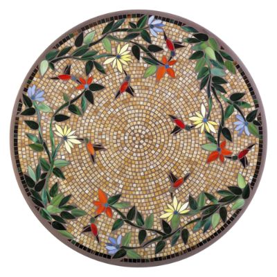 KNF Caramel Hummingbird Mosaic Table Collection