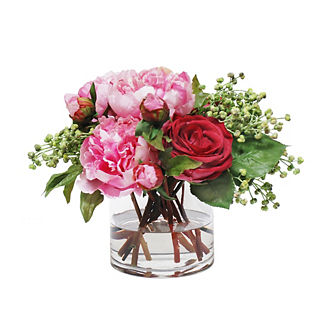 Peony and Rose in Vase