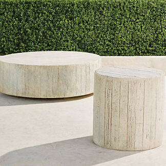 Barrel Faux Wood Tables