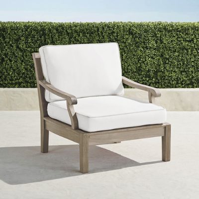 Cassara Lounge Chair with Cushions in Weathered Finish
