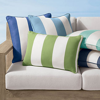 Resort Stripe Indoor/Outdoor Pillows in Cool