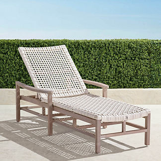 Isola Chaise Lounge in Weathered Finish