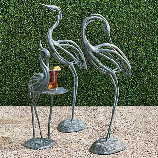 Stylized Heron Sculptures