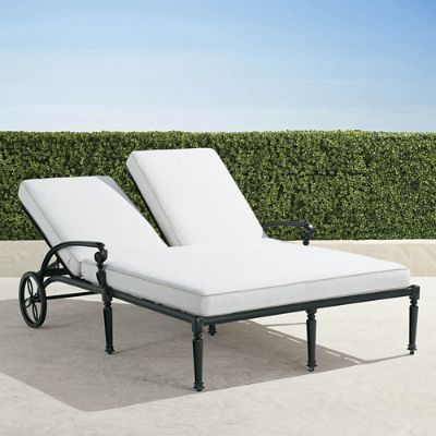 White outdoor chaise online cushions