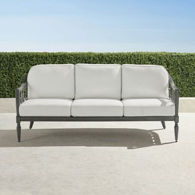 Avery Sofa with Cushions in Slate Finish