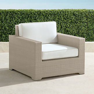 Palermo Lounge Chair with Cushions in Dove Finish