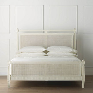 Marion French Cane Bed in Ivory
