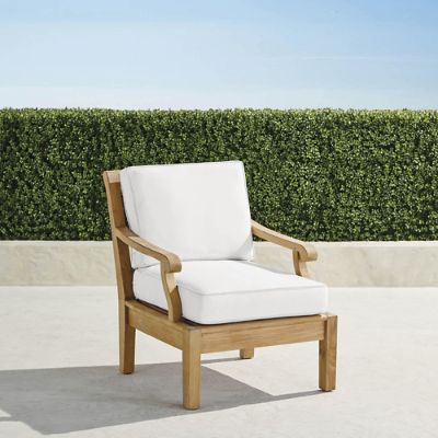 Small Cassara Lounge Chair with Cushions in Natural Finish