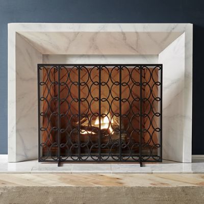Iron Fireplace Screen Frontgate