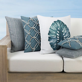 Lagoon Indoor/Outdoor Pillow Collection by Elaine Smith