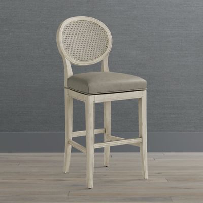 Georgia Cane Swivel Bar and Counter Stool