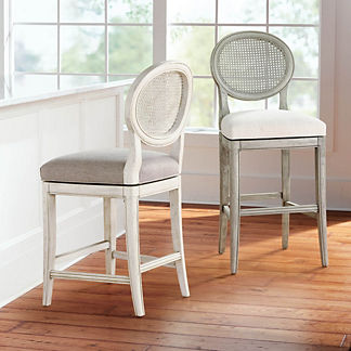 Georgia Cane Swivel Bar and Counter Stool, Special Order