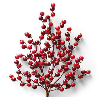 Red and Burgundy Berry Stem, Set of Six