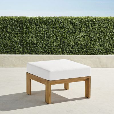 Calhoun Ottoman with Cushion in Natural Teak