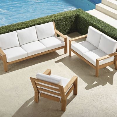 Calhoun 3-pc. Sofa Set in Natural Teak