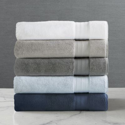 FRONTGATE Diamond Trellis Bath Towels Solid Graphite