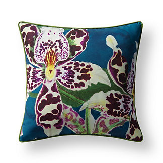 New York Botanical Spotted Orchid Indoor/Outdoor Pillow