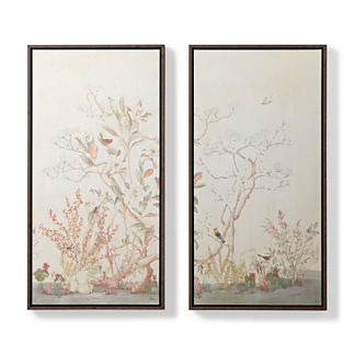 Woodland Giclee Print Diptych on Linen