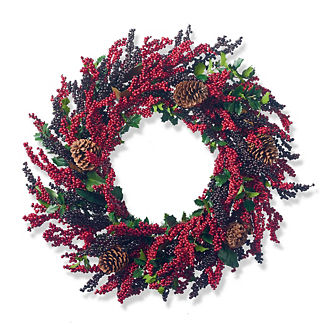 Berry and Pine Cone Wreath