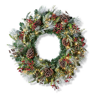 Mixed Greenery and Berry Wreath