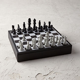 Leather Box Chess Set