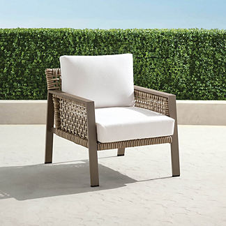 Callan Lounge Chair in Aluminum with Cushions