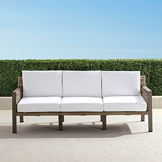 Callan Sofa in Aluminum with Cushions