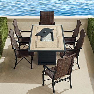 Athena 7-pc. Dining Fire Table Set