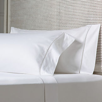 Resort Organic Hemstitch Pillowcases, Set of Two