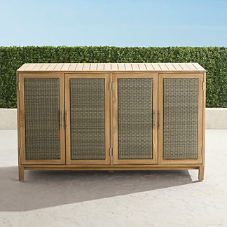 Isola Cabinet with Four Doors in Natural Teak