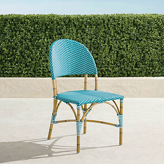 French Bistro Side Chairs in Cyan