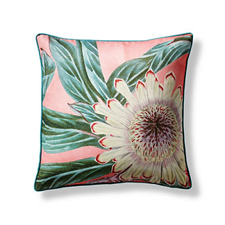 New York Botanical Garden Protea Indoor/Outdoor Pillow