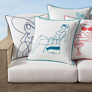 Summer Sketchbook Indoor/Outdoor Pillow Covers