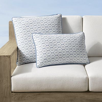 Fleur-de-lis Bow Tie Indoor/Outdoor Pillow